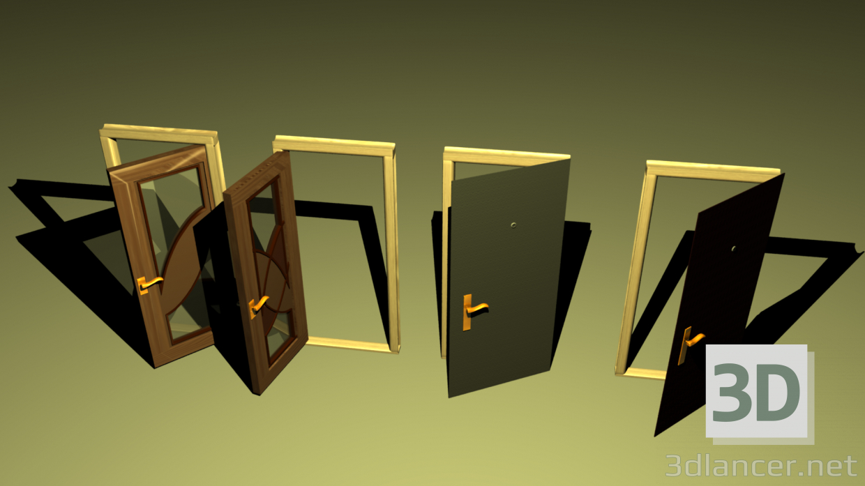 Puertas 3D modelo Compro - render