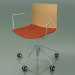 3d model Chair 0300 (5 castors, with armrests, with cushion on the seat, natural oak) - preview