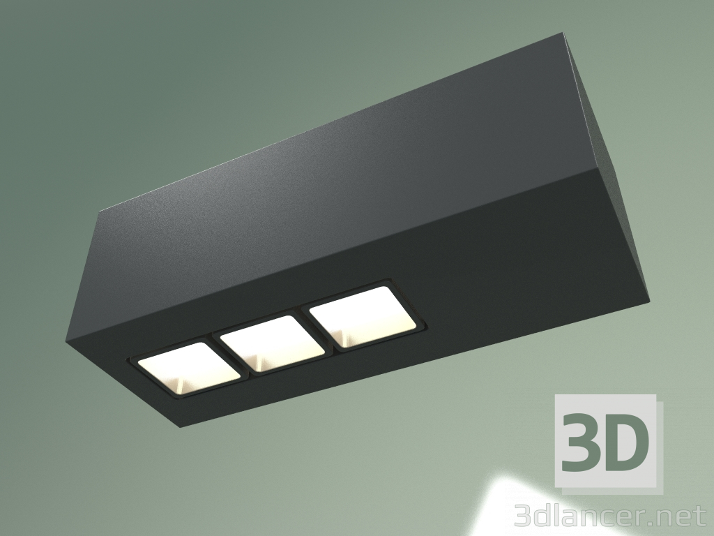3d модель Точечный светильник RSLC78036 3x2W BK+BK 3000K Kubi – превью