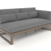 3d model Modular sofa, section 1 right, high back (Bronze) - preview