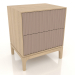 modèle 3D Table de chevet FARGO 2 tiroirs avec façades fraisées (beige, chêne éclairci, option 2) - preview