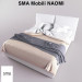 3 डी मॉडल बिस्तर SMA Mobili NAOMI - पूर्वावलोकन