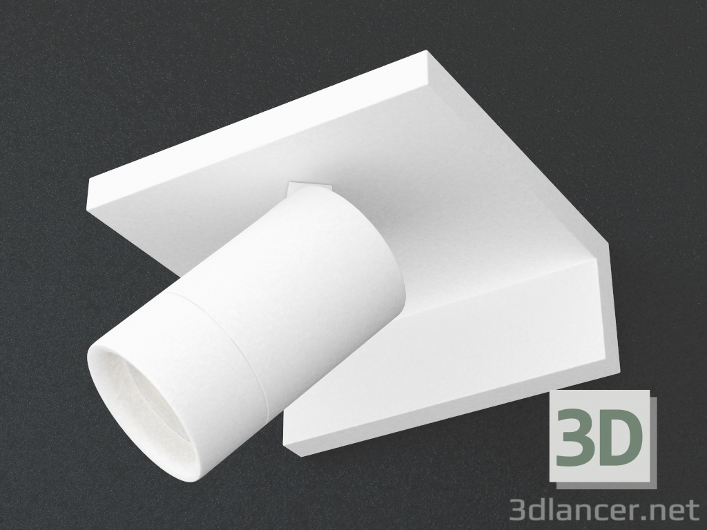 3D Modell Oberfläche LED-Lampe (DL18441_01 Weiß R Dim) - Vorschau