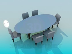 Овальний стіл і Тсулі для їдальні кімнати