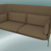 modello 3D Divano divano (LN7, 90x232 H 115 cm, gambe bronzate, Hot Madison 495) - anteprima