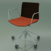 3d model Chair 0300 (5 wheels, with armrests, with a pillow on the seat, wenge) - preview
