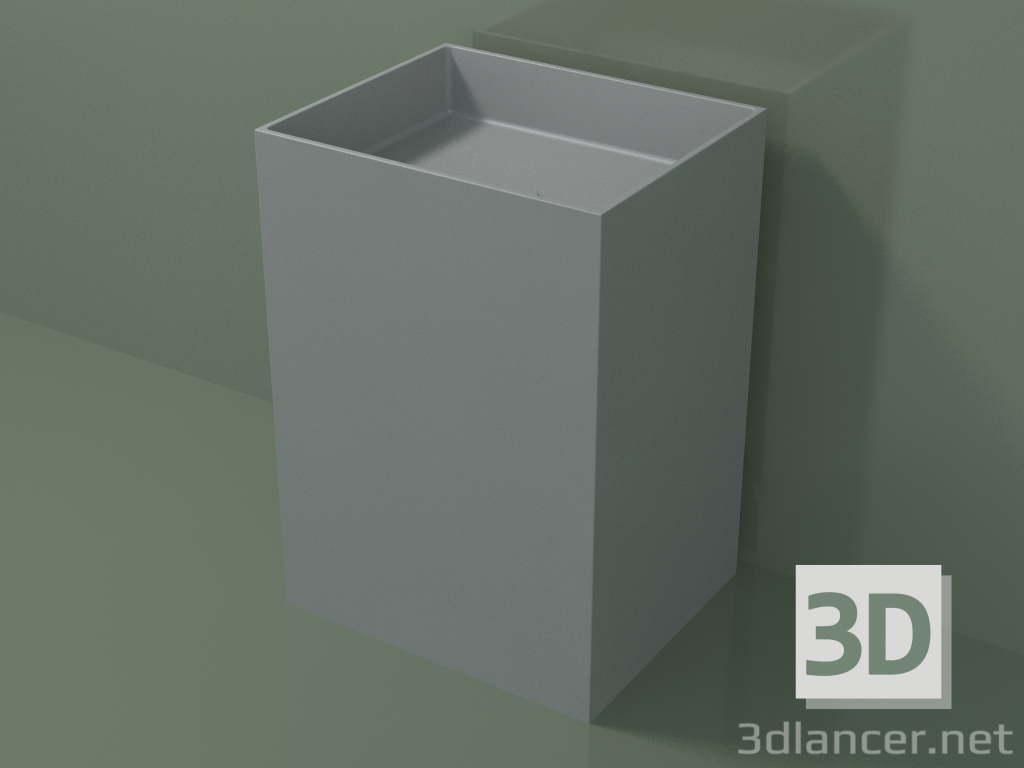 modèle 3D Lavabo sur pied (03UN36301, gris argenté C35, L 60, P 50, H 85 cm) - preview