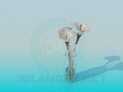 Lilies in a transparent vase