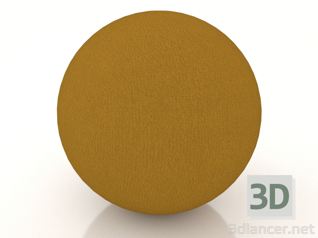 modèle 3D Pouf Spheric Ottoman (moutarde) - preview