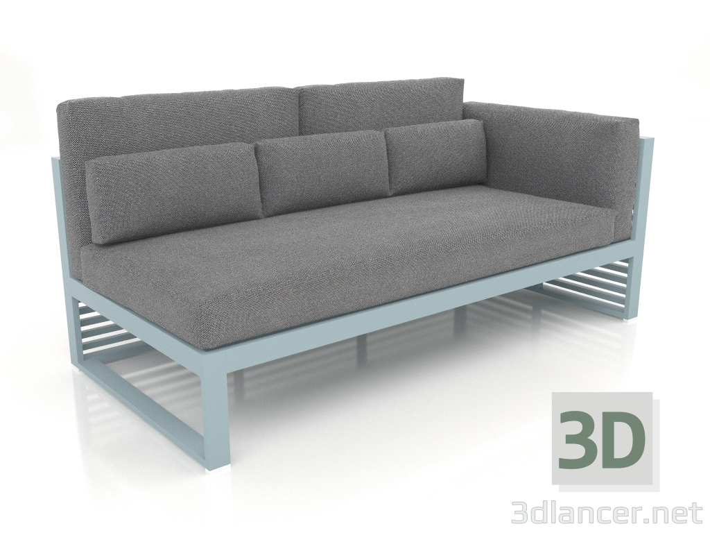 3d model Modular sofa, section 1 right, high back (Blue gray) - preview
