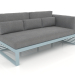 3D Modell Modulares Sofa, Teil 1 rechts, hohe Rückenlehne (Blaugrau) - Vorschau