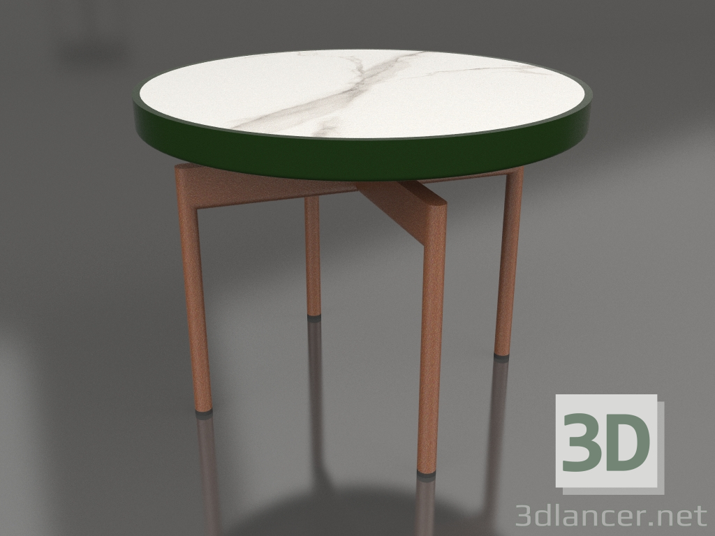 modello 3D Tavolino rotondo Ø60 (Verde bottiglia, DEKTON Aura) - anteprima