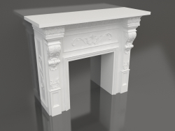 Set of gypsum decor for fireplace 005 (1135x1300x512)