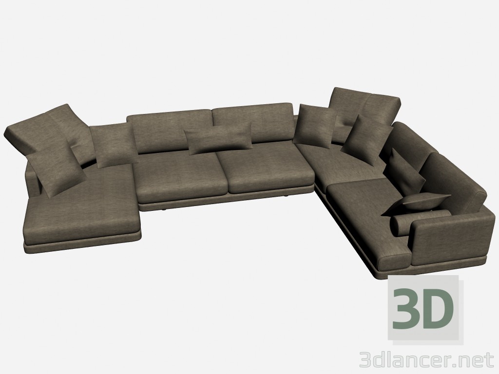3d model Sofa corner Incumbents soft 2 - preview