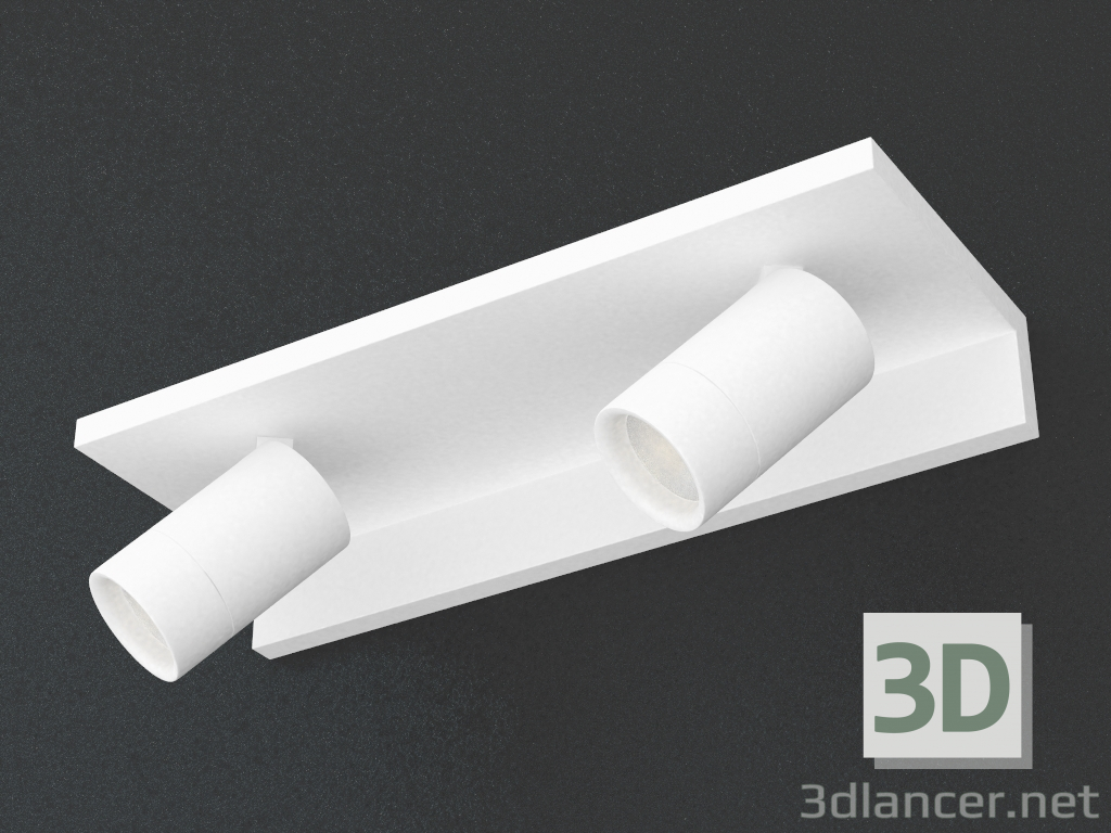 3D modeli Yüzey LED lamba (DL18441_02 Beyaz R Dim) - önizleme