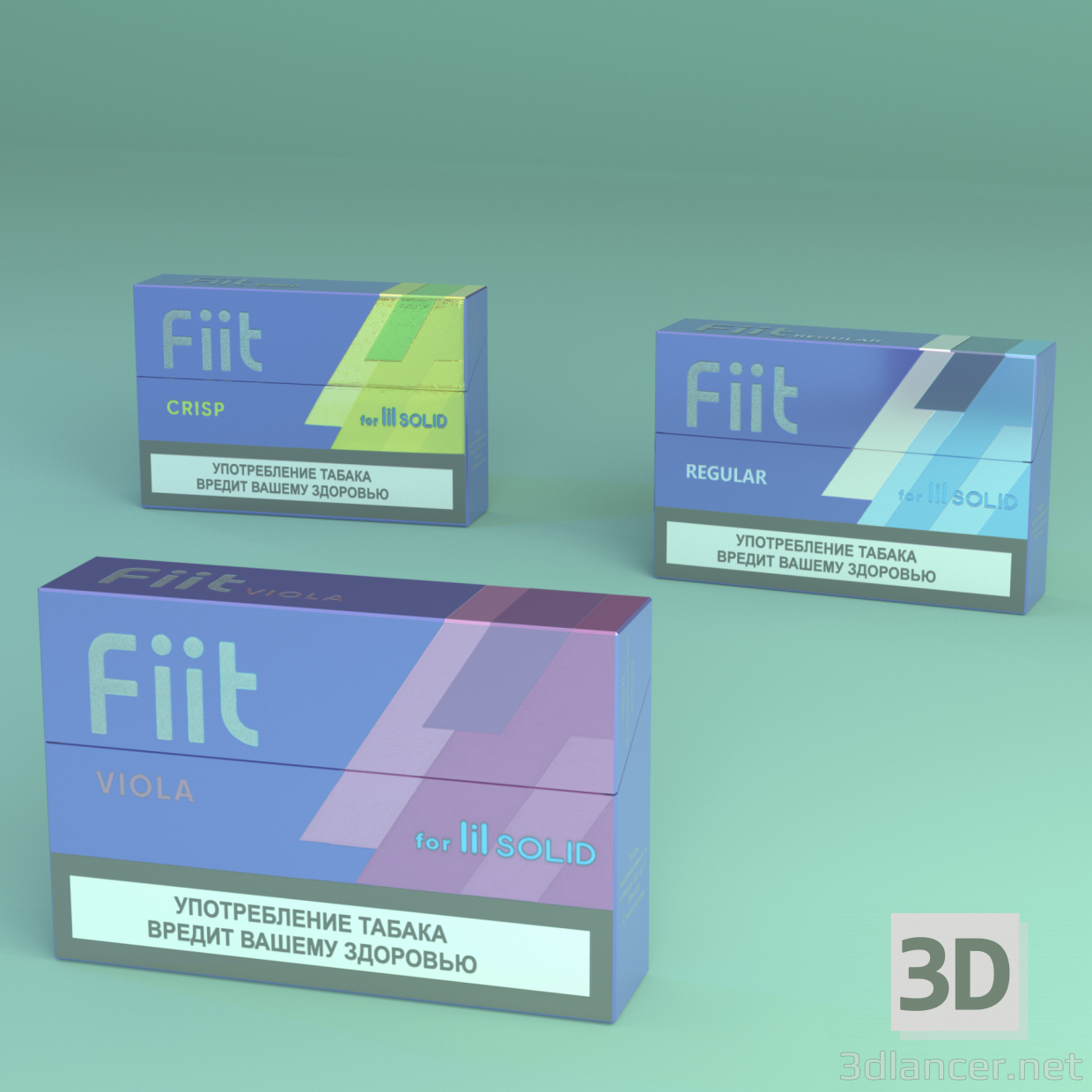 modello 3D di Confezioni di bastoncini fiit comprare - rendering