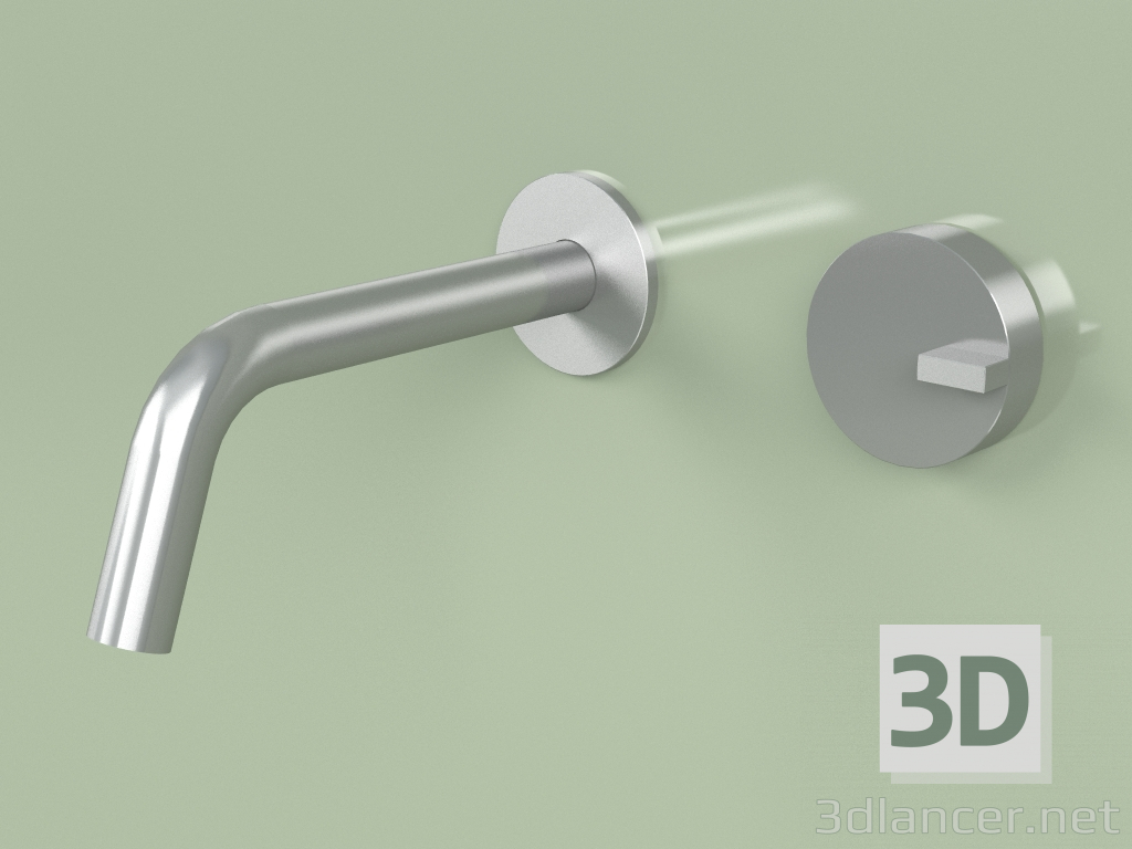 3D Modell Wandmontierter Hydro-Progressivmischer mit Auslauf (18 10, AS) - Vorschau