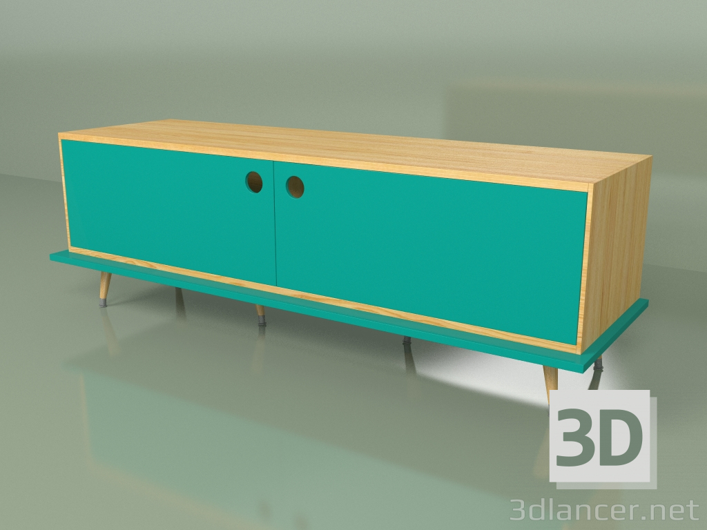 modèle 3D Bordure Woodi (turquoise) - preview