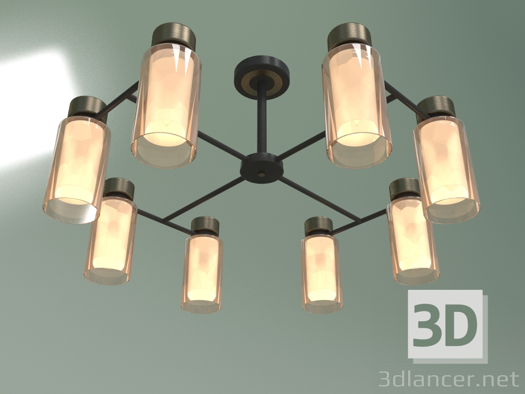 modello 3D Lampadario a soffitto Amado 70115-8 (nero) - anteprima