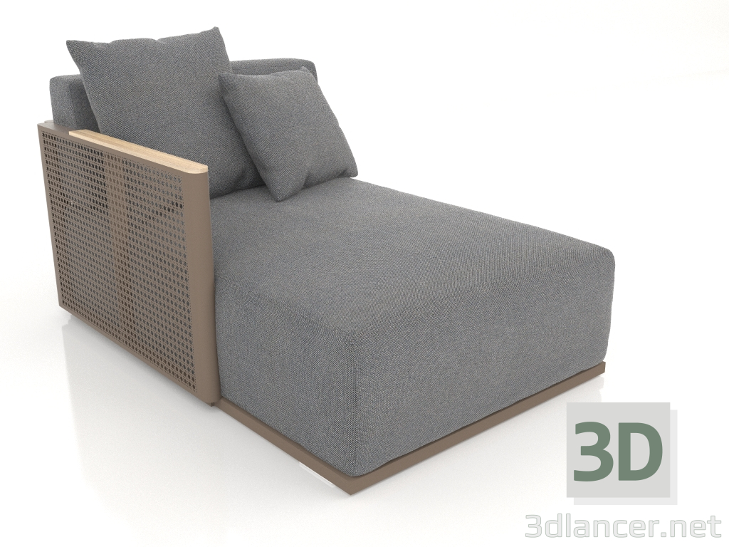 3d model Módulo sofá sección 2 izquierda (Bronce) - vista previa