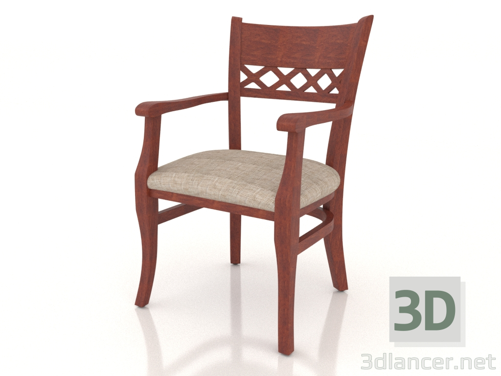 modèle 3D Chaise (fauteuil) Edimbourg (Cognac) - preview