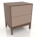 modèle 3D Table de chevet FARGO 2 tiroirs avec façades fraisées (beige, chêne tabac, option 2) - preview