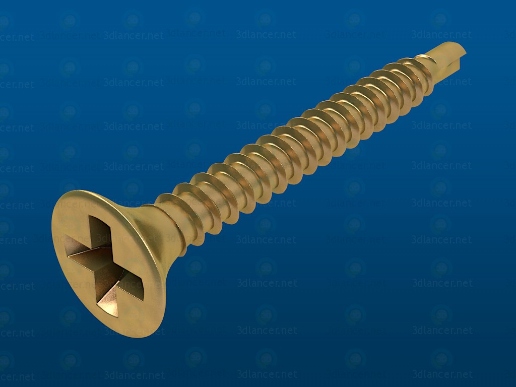 3d Self-tapping screw 3, 9х32 model buy - render 3d Self-tapping screw 3, 9х32 model buy - render
