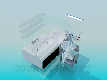 3d model Cuarto de baño - vista previa