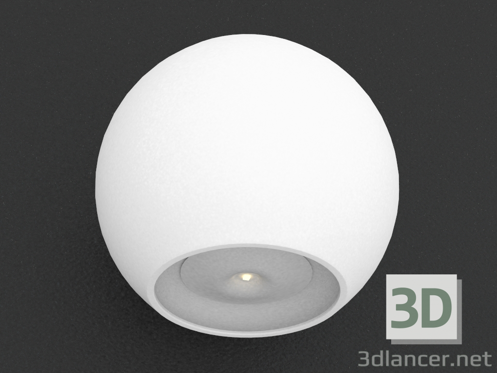 Modelo 3d Parede lâmpada LED (DL18442_12 Branco R Dim) - preview