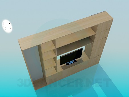 modelo 3D Gabinete en la sala de estar - escuchar modelo 3D Gabinete en la sala de estar - escuchar