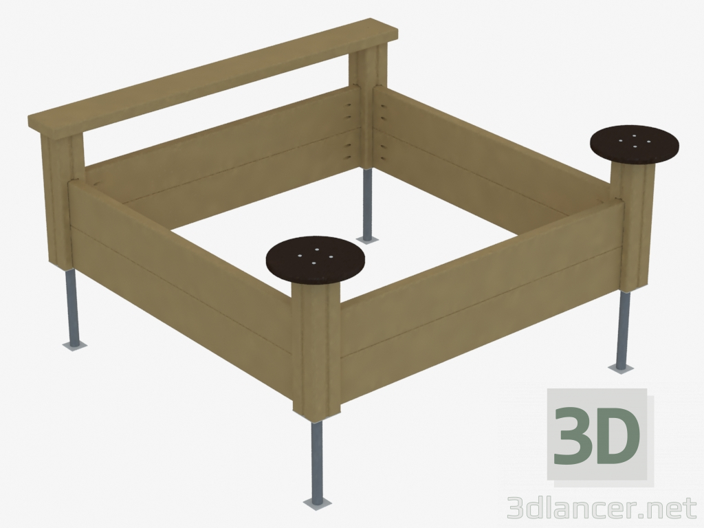 3D Modell Kinderspiel Sandkasten (K5307) - Vorschau