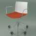 3d model Chair 0300 (5 wheels, with armrests, with a pillow on the seat, polypropylene PO00101) - preview
