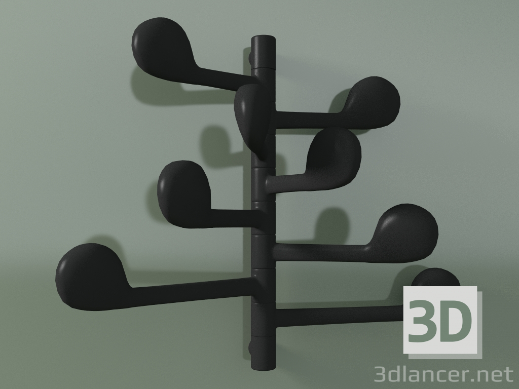 modello 3D Appendiabiti da parete 8 ferri da maglia 4002 - anteprima