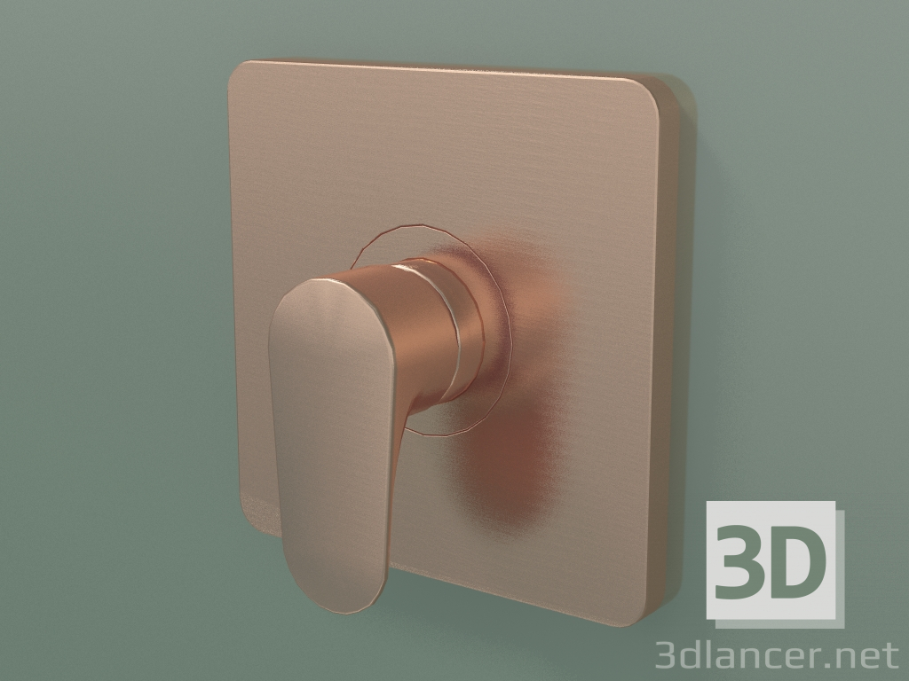 3D modeli Ankastre montaj için tek kollu duş bataryası (34625310) - önizleme