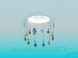 Colorful chandelier with a plafonom
