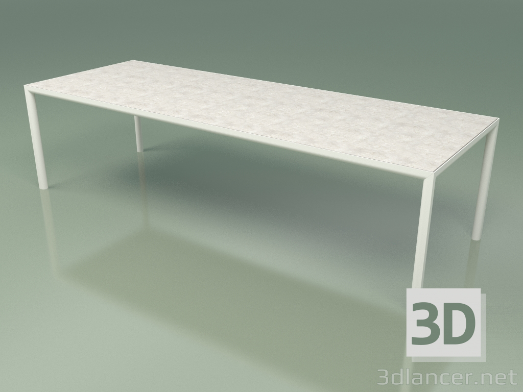 modello 3D Tavolo da pranzo 006 (Metallo Latte, Gres Argilla) - anteprima