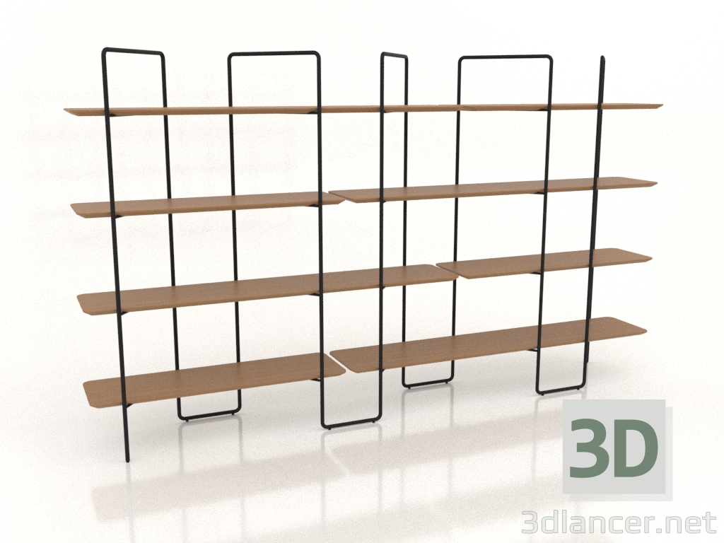 3d model Rack modular (composición 9 (06+03+U)) - vista previa