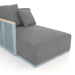 modello 3D Modulo divano sezione 2 sinistra (grigio blu) - anteprima
