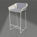 modèle 3D Chaise semi-bar avec dossier (Gris Agate) - preview