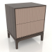 3D Modell Nachttisch FARGO 2 Schubladen mit gefrästen Fronten (Beige, dunkle Eiche, Option 2) - Vorschau