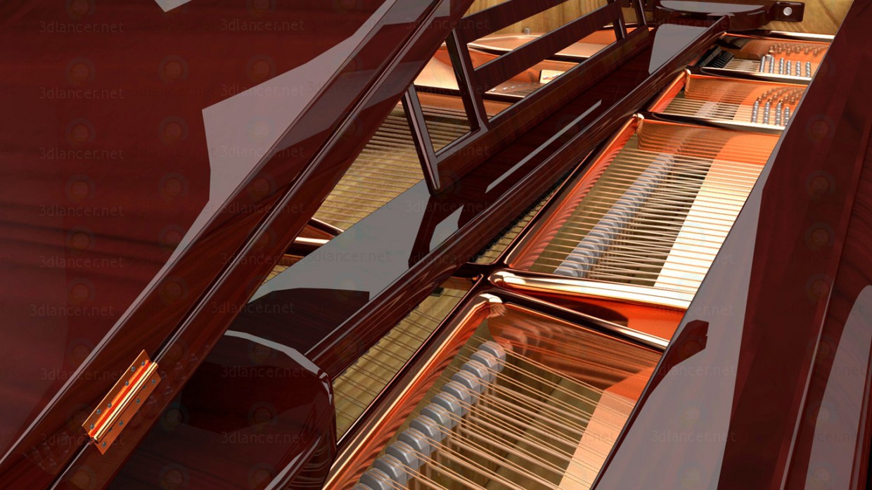 3d Pianoforte model buy - render 3d Pianoforte model buy - render