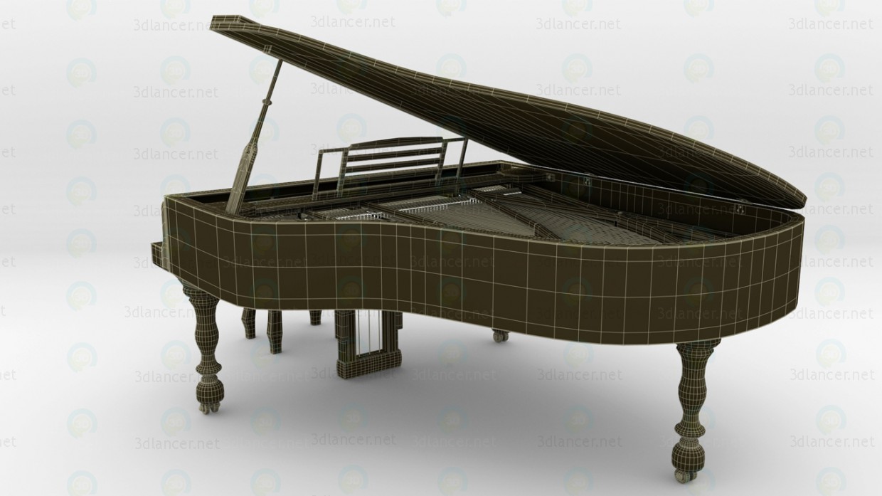 3d Pianoforte model buy - render 3d Pianoforte model buy - render