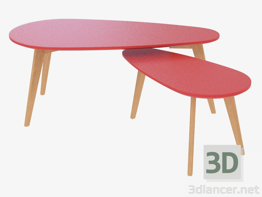 3 डी मॉडल कॉफी टेबल सेट लेक्सी - पूर्वावलोकन