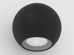 Wall-mounted LED light fitting (DL18442_12 Black R Dim)
