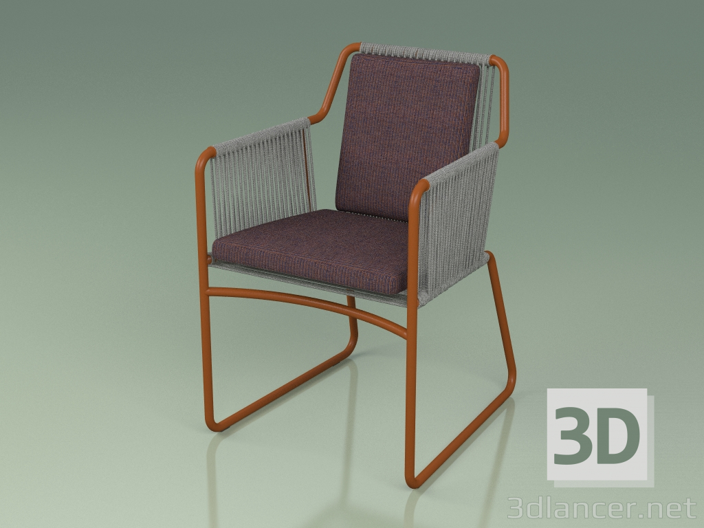 modèle 3D Chaise 359 (Métal Rouille) - preview