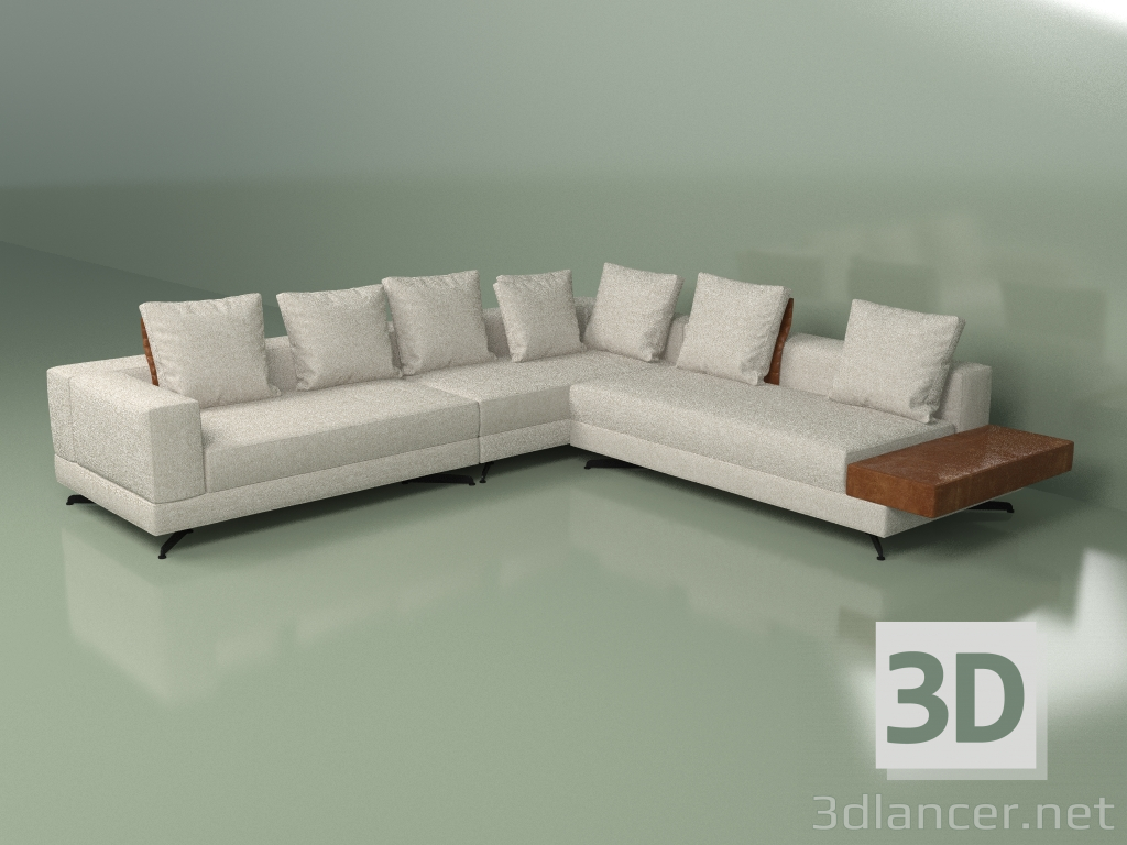 3D modeli Köşe kanepe Jagger 2 - önizleme