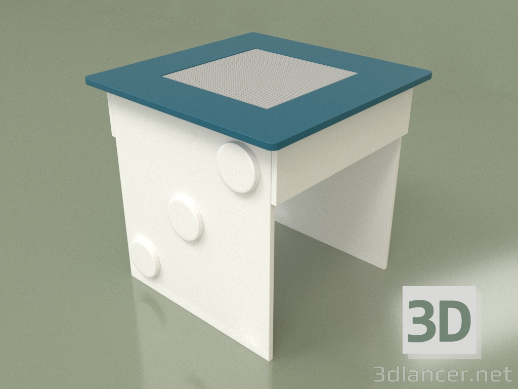 3d модель Стол игровой с площадкой (Turquoise) – превью
