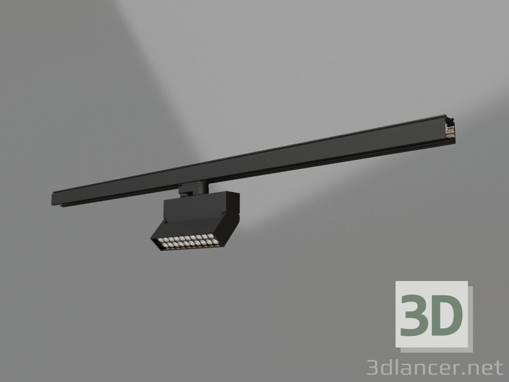 3D Modell Lampe LGD-LOFT-TRACK-4TR-S170-10W Warm3000 (BK, 24 Grad) - Vorschau