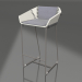 3D Modell Halbbarstuhl mit Rückenlehne (Quarzgrau) - Vorschau