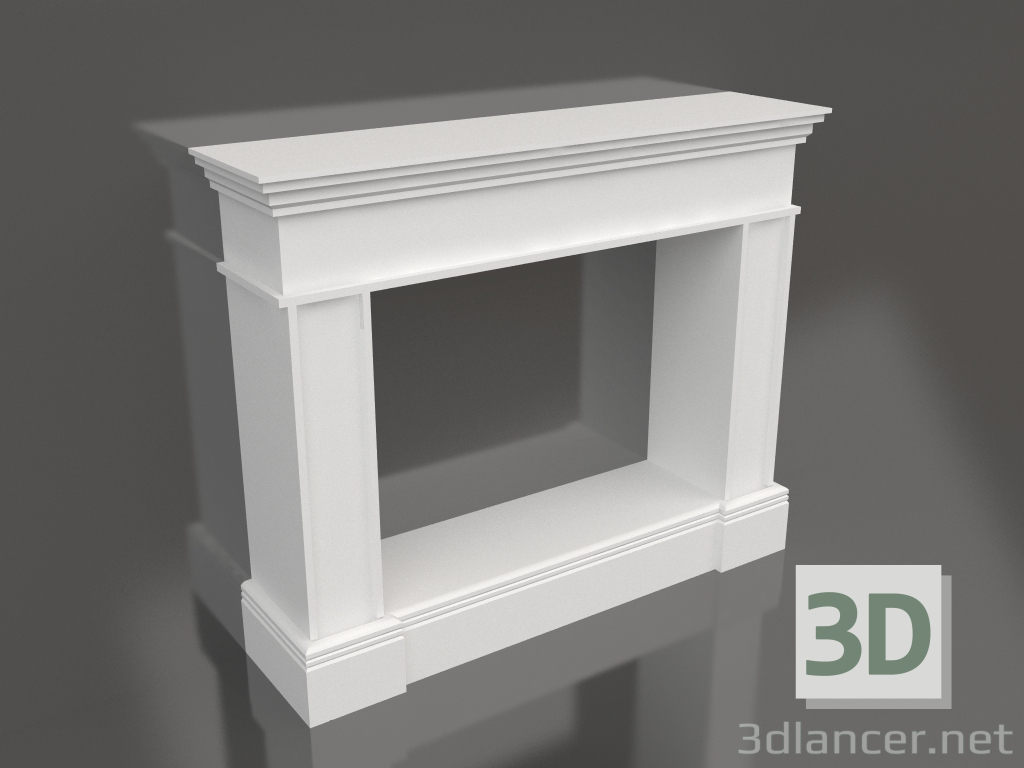 Modelo 3d Conjunto de decoração em gesso para lareira 011 (1254x1010x300) - preview